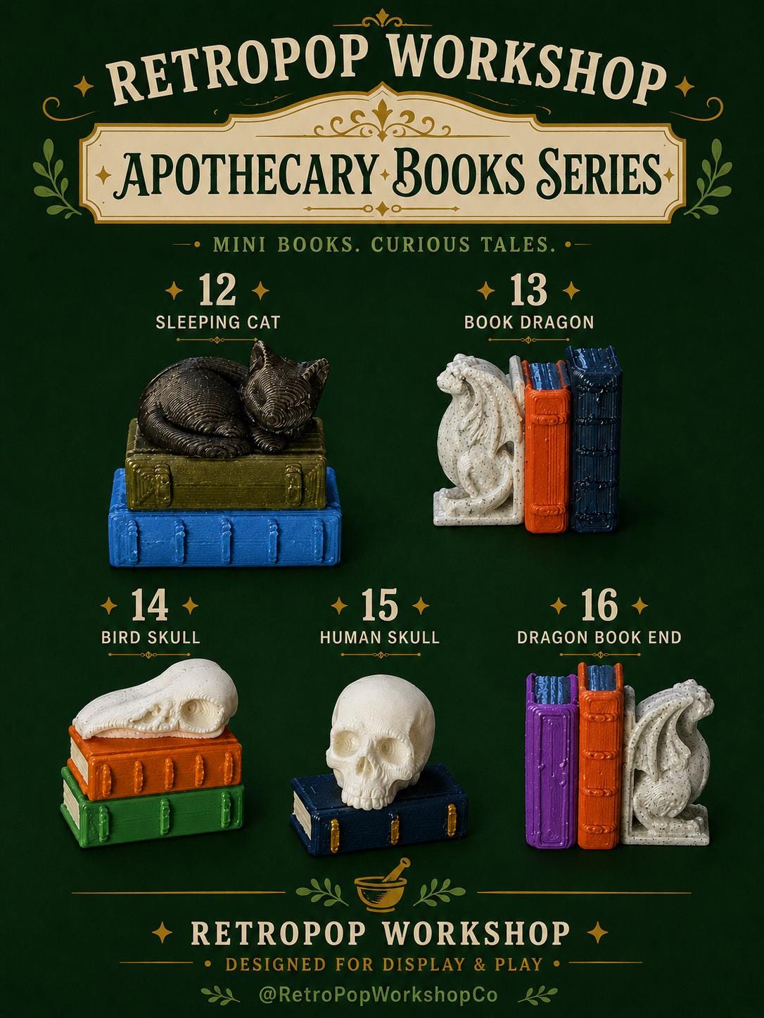 Bookshop Clicker | 3D Printed Fidget Clicker | Miniature Bookstore Toy ...