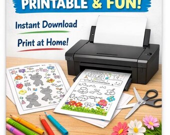 Livro de Atividades de Primavera para Crianças – PDF Imprimível com 14 Páginas, Folhas de Atividades Educativas e Atividades Divertidas de Primavera