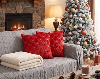 Christmas Pillowcase, Festive Holiday Pillow Cover, Christmas Sofa Decor, Cozy Winter Home Accent, Christmas Decoration Gift
