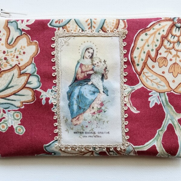 Handcrafted Pouch for Large Rosary, Jewelry, Gift, Keepsake