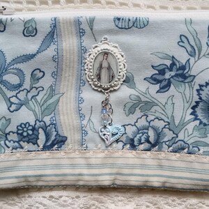 Handcrafted large rosary, jewelry, keepsake, gift pouch