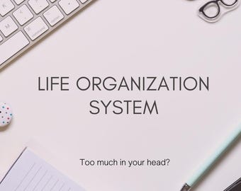 Life Organizer Printable & Digital | Brain Dump Planner | Notes Pages | Password Tracker | Home Management Planner