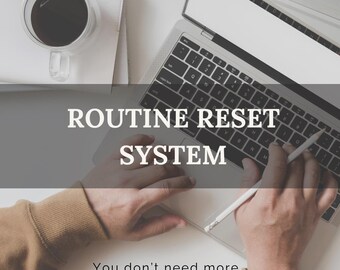 Routine Reset System Planner | Habit Tracker, Wellness PDF (Digital Download)