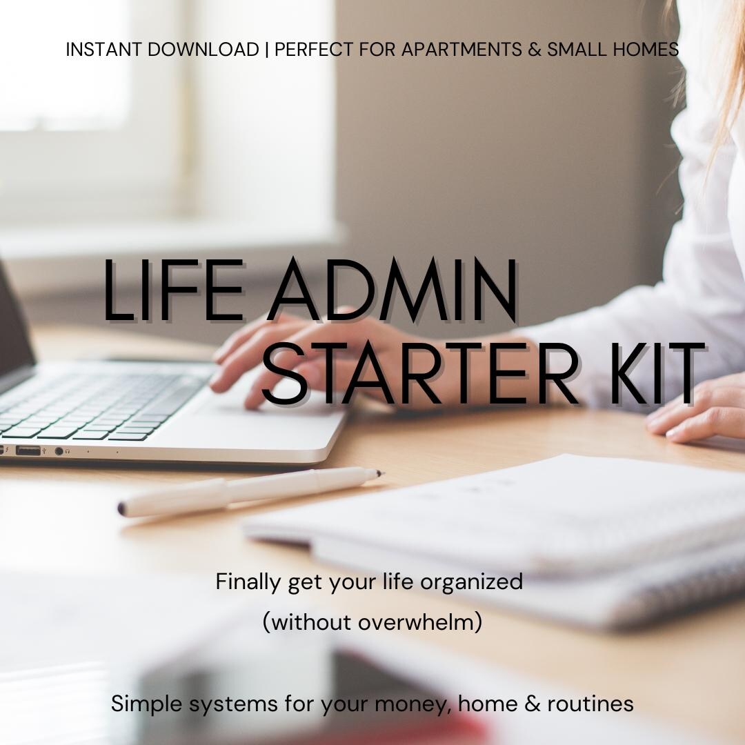 Life Admin Starter Kit | Google Sheets Budget Tracker + Reset Planner ...