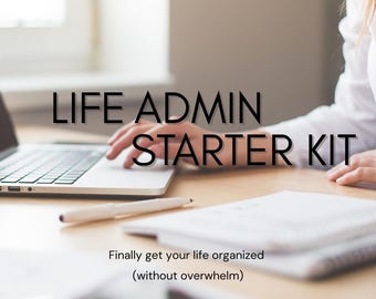 Life Admin Starter Kit | Budget Tracker, Reset Planner (Digital Download)