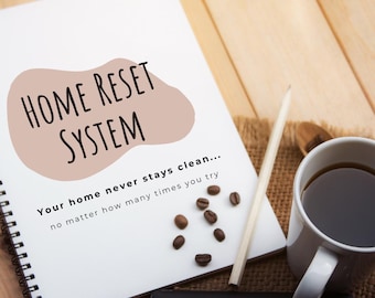 Home Reset System Planner | Cleaning Schedule, Declutter Checklist (Digital Download)