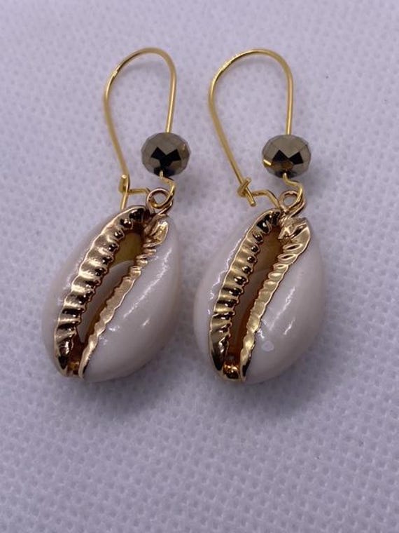 Orecchini Pendenti A Forma Di Conchiglia Ciprea - Gioielli Estivi Per Donne E Ragazze - Color Oro