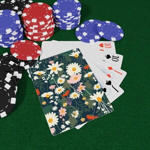 Spring Wildflower Patch Playing Cards, Game Night Essential, Christmas Gift Idea, Poker Night Card Deck, Unique Card Deck, Fun Deck of Cards