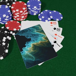 Kinetic Wave Rise Spielkarten, Game Night Essential, Weihnachtsgeschenkidee, Poker Night Card Deck, Einzigartiges Kartendeck, Fun Deck of Cards