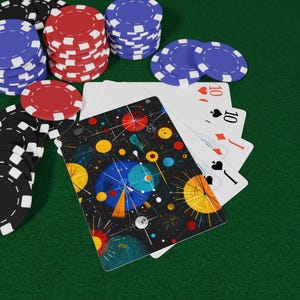 Carte da gioco Starburst Constellation, indispensabili per le serate di gioco, idea regalo di Natale, mazzo di carte per serate di poker, mazzo di carte unico, mazzo di carte divertente