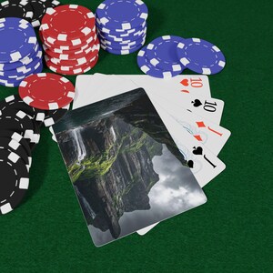 Gravity Waterfall Cascade Playing Cards, Game Night Essential, Christmas Gift Idea, Poker Night Deck, Unique Card Deck, Fun Deck of Cards