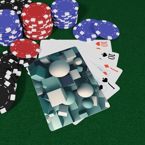 Floating Form Depth Playing Cards, Game Night Essential, Christmas Gift Idea, Poker Night Card Deck, Unique Card Deck, Fun Deck of Cards