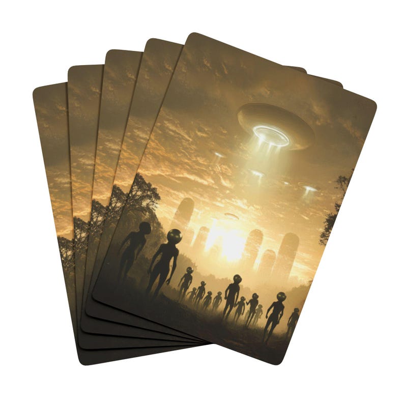 Alien Invasion Playing Cards, Game Night Essential, Christmas Gift Idea ...