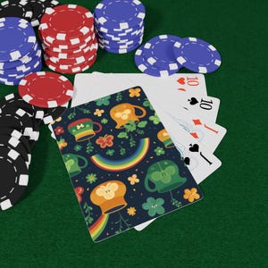 Lucky Rainbow Burst-speelkaarten, game-avond essentieel, kerstcadeau-idee, pokeravond kaartspel, uniek kaartspel, leuk kaartspel