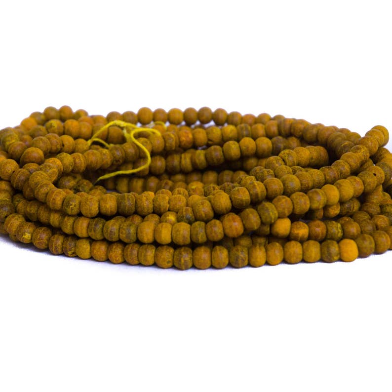 Turmeric Haldi Beads 5 Strands 540 Yellow Curcumin Natural 7mm Etsy