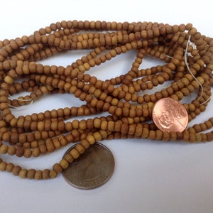 Sandalwood Beads 4mm 5 Strands 900 Beads Hand Carved from Rajasthan India Wholesale Bulk Premium Beads SB0004