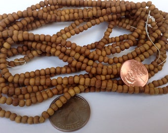 Sandalwood Beads 4mm 5 Strands 900 Beads Hand Carved from Rajasthan India Wholesale Bulk Premium Beads SB0004