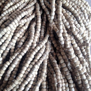 Tulsi (Tulasi) Natural Round Wood Beads 4mm 20 Strands Wholesale From Vrindavan, India
