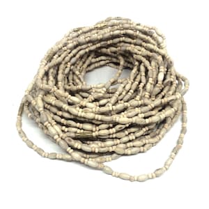 Tulsi Tulasi y Neem Kanthi Collar envuelve tres veces alrededor del cuello 10 hebras de Vrindavan India TN0012