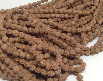 9mm Natural Rudraksha  (Rudraksh) Shivas Tears Natural Seed Beads 9mm from Vrindavan Wholesale Bulk