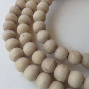 Tulsi (Tulasi) Natural Round Premium Wood Beads 9mm Wholesale or Singles From Vrindavan, India TB0009P