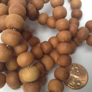 Sandalwood Beads 8mm 5 strands Hand Carved from Rajasthan India Wholesale Bulk Premium Beads SB0008