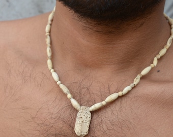 Radha Krishna Tulsi Tulasi Kanthi Necklace Choker Hand Carved in Vrindavan TN0001