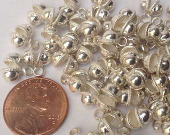 40 Indian Bells Sterling Silver 40 Bells Wholesale Bulk from Vrindavan SSP008