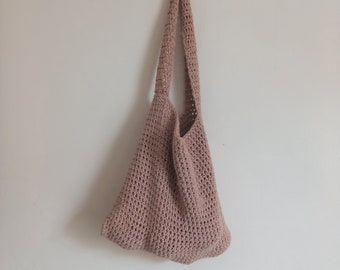 PURBECK BAG - Hand Crocheted in 100% Cotton - Groceries Shopping Storage Beach - Made to Order - Vegan