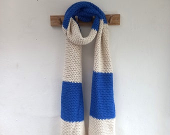 Made to Order - Bluestone Scarf - Cotton Scarf - Stripes - Choice of colours - Longer Length