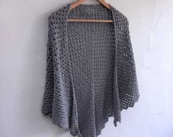 Made to Order - GOLDFINCH Crochet Triangle Shawl - Luxurious Bamboo & Cotton