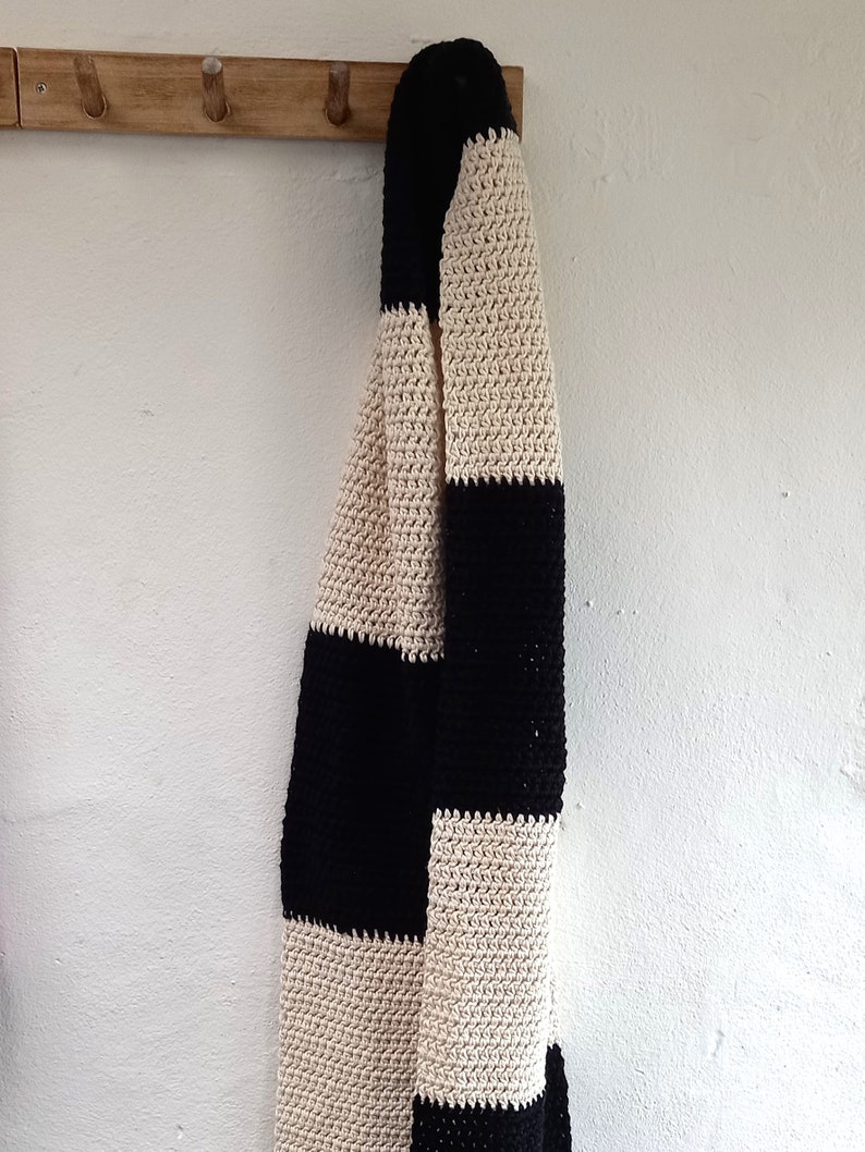 Made to Order Bluestone Scarf Cotton Scarf Stripes Choice of colours Longer Length image 9
