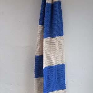 Made to Order Bluestone Scarf Cotton Scarf Stripes Choice of colours Longer Length image 5