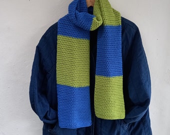 Made to Order - Bluestone Scarf - Cotton Scarf - Stripes - Choice of colours - Medium Length