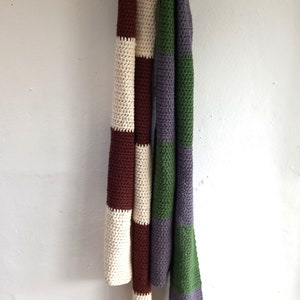 Made to Order Bluestone Scarf Cotton Scarf Stripes Choice of colours Longer Length image 10