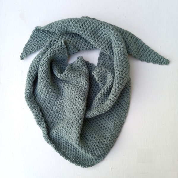 Fabriqué sur commande - écharpe crécerelle - écharpe triangulaire foulard - 100 % coton - végétalien