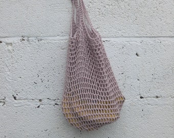 Made to Order - Market Bag  - Linen & Cotton String Bag - Choice of colour