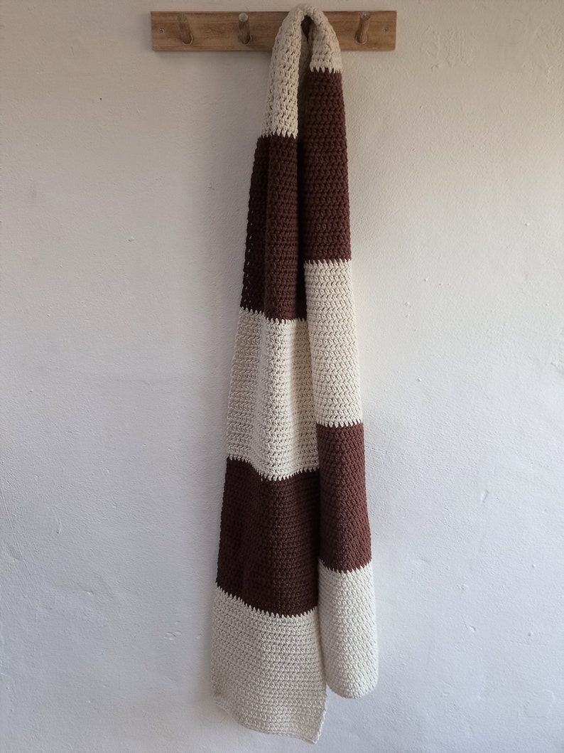 Made to Order Bluestone Scarf Cotton Scarf Stripes Choice of colours Longer Length image 7