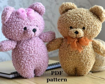Teddy Bear Pattern : sewing Tutorial DIY