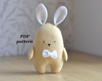 Felt Bunny Pattern : Easy rabbit Sewing Tutorial