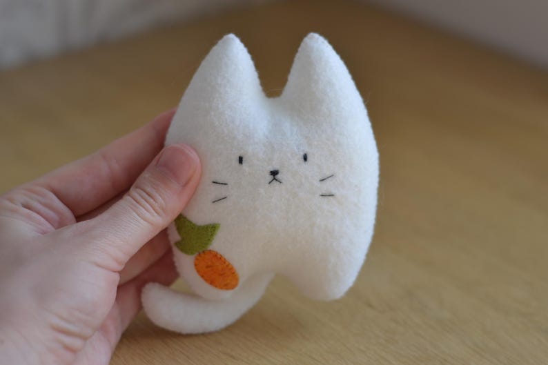 Felt Cat Plush Pattern PDF : Easy Stuffed Kitty Sewing Tutorial , DIY Kawaii Cat Softie image 4