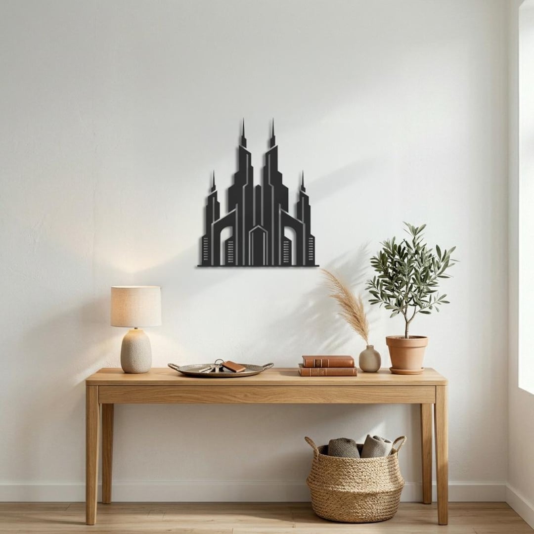 Modern City Skyline Metal Wall Art,architectural Wall Decor,minimalist ...
