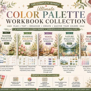 Ultimate Color Palette Workbook Collection | Color Theory & Marker Workbook Bundle | Printable PDF for Artists | Digital Download