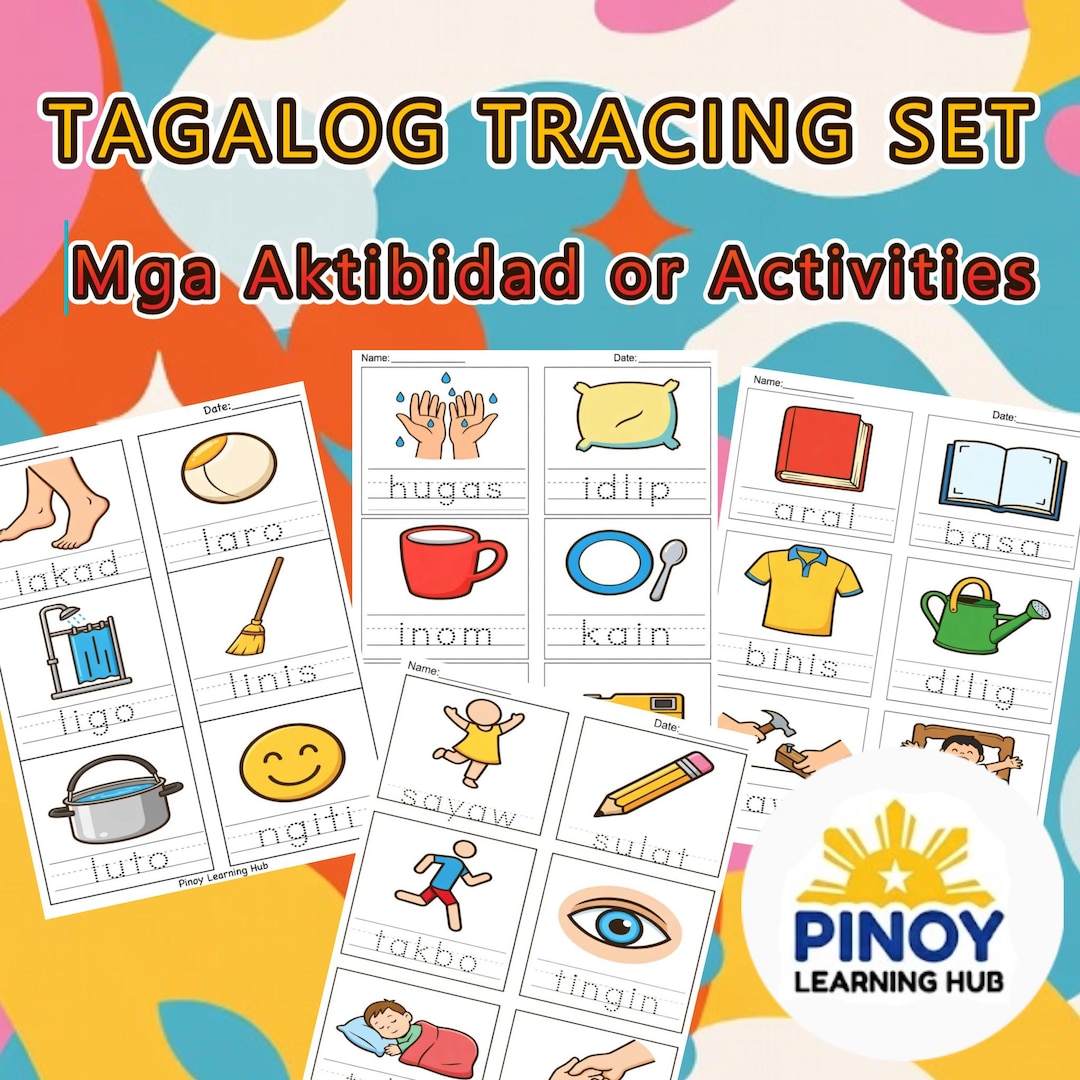 Tagalog Mga Aktibidad Worksheets | Filipino Activities Tracing PDF ...