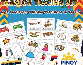 Tagalog Mga Tradisyong Arbeitsblätter | Philippinische Traditionen PDF | Vorschule Kindergarten