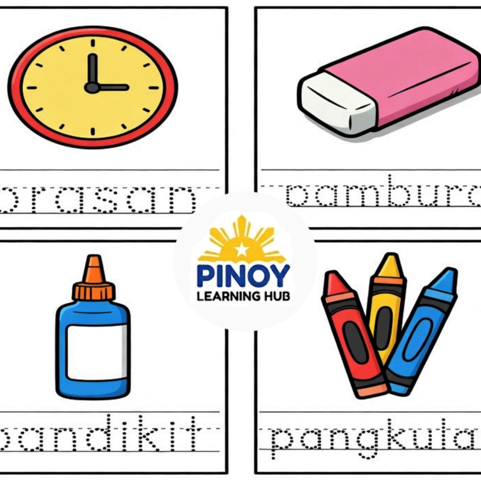Tagalog Ang Paaralan Worksheets | Filipino School Things Tracing PDF ...