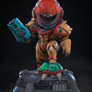 Sci-Fi Armored Huntress STL Model – 3D Printer Figure (Digital Download)