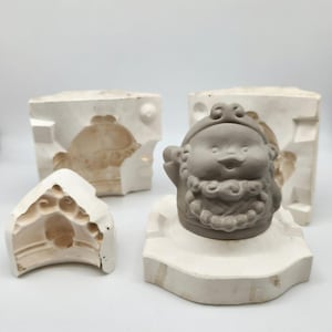 Lindo molde de cerámica Sha Wujing para colada | Kit de bricolaje de mascotas de té Viaje al Oeste | Herramienta de artesanía de cerámica de estilo chino