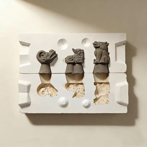 Molde de gesso para fazer puxador de tampa de bule de cerâmica (faça você mesmo) - Molde pequeno para fundição em cerâmica