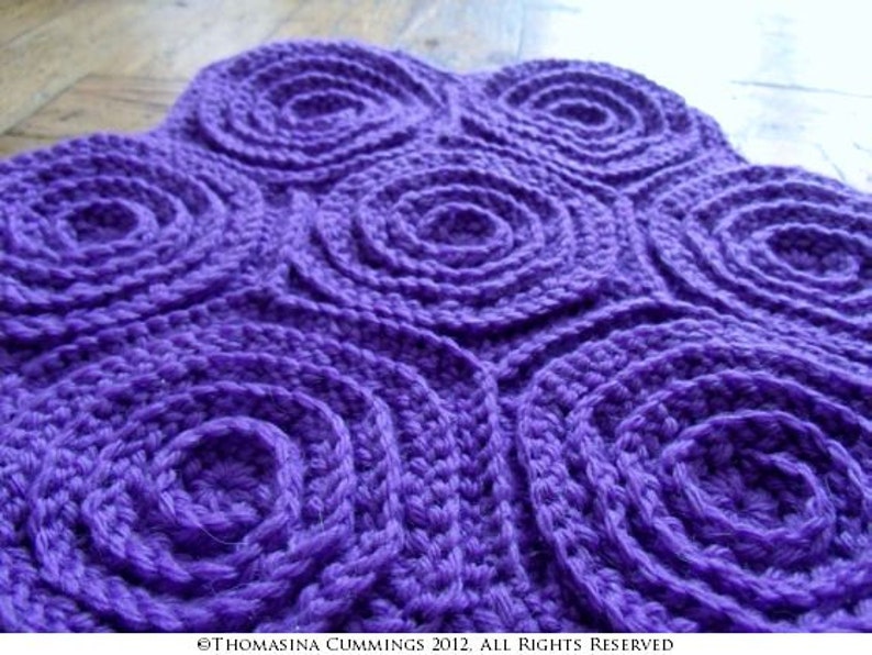 Crochet Hexagon Spiral Motif for making blankets or bags, runners or throws, etc INSTANT DOWNLOAD PDF from Thomasina Cummings Designs image 1